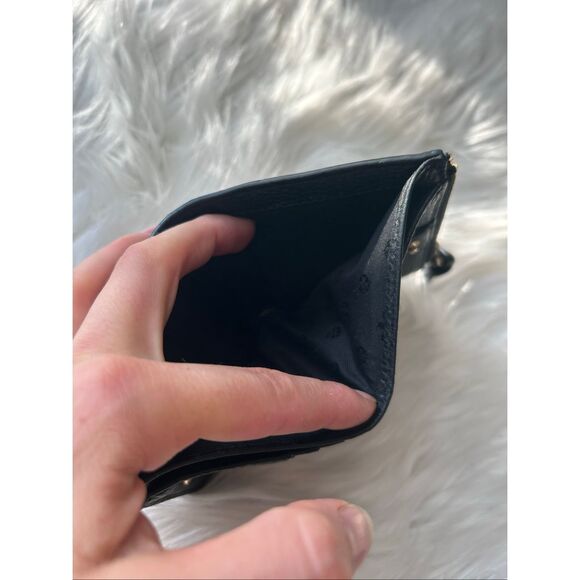 Tory Burch bifold wallet black leather wallet multiple compartments - Picture 2 of 9